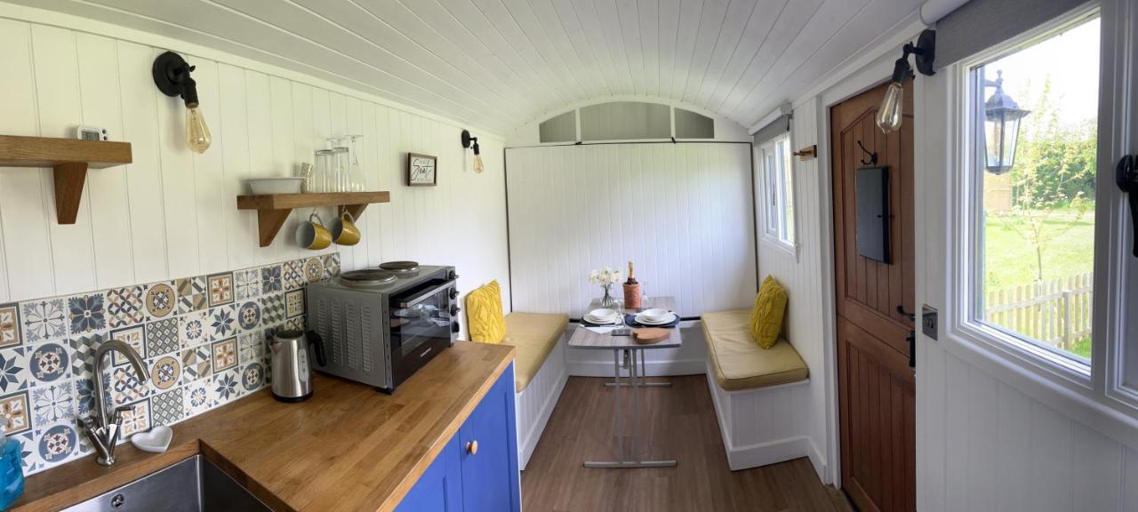 וולס Shepherds Hut With Hot Tub מראה חיצוני תמונה